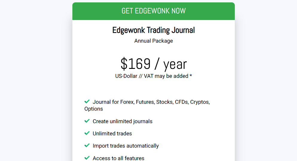 Edgewonk Pricing